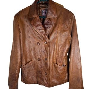 Authentic Adler Vintage Brown Leather Jacket